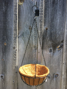 Black Iron Hanging Basket (12 inch)
