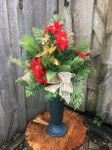 Christmas Cemetery Vase